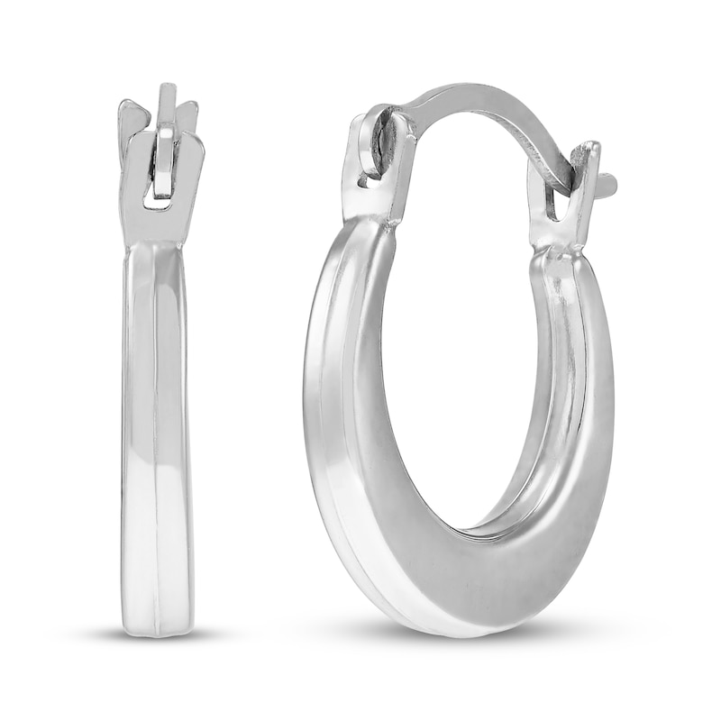 Main Image 1 of Children's Small Hoop Earrings 14K White Gold