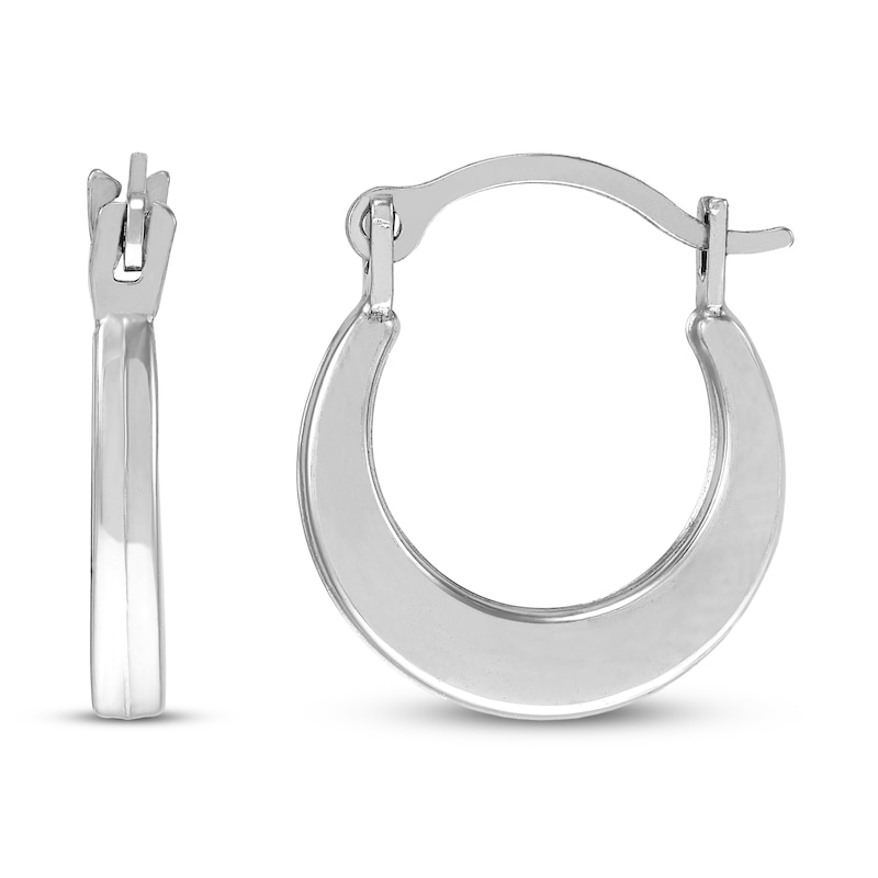 Main Image 2 of Children's Small Hoop Earrings 14K White Gold