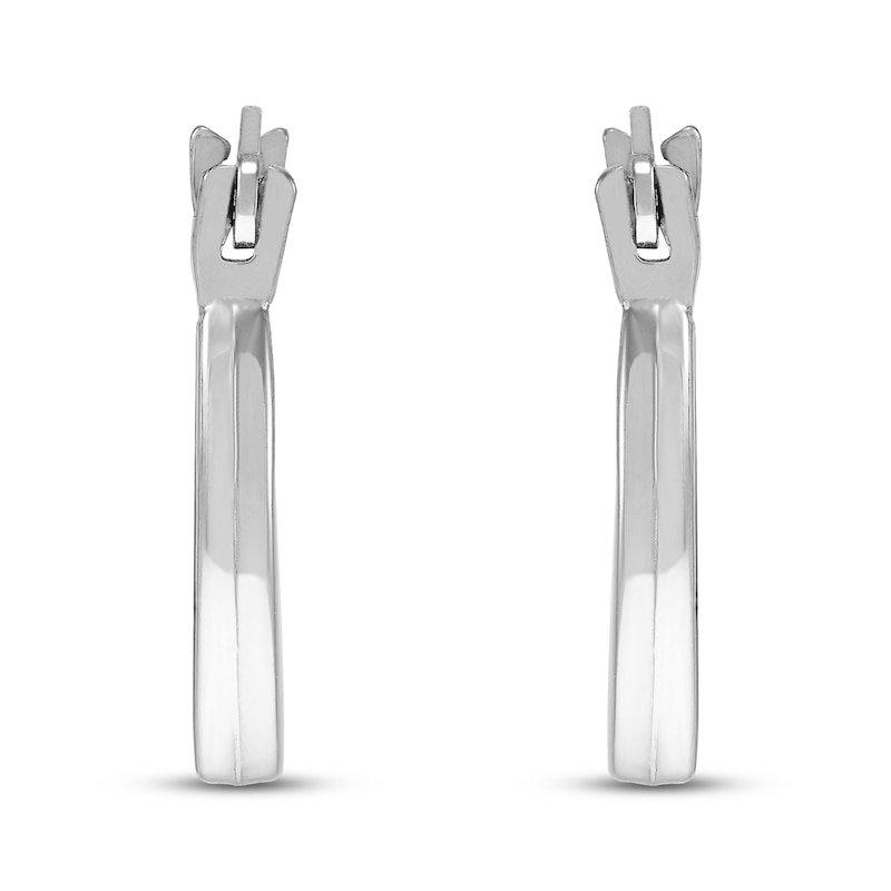 Main Image 3 of Children's Small Hoop Earrings 14K White Gold