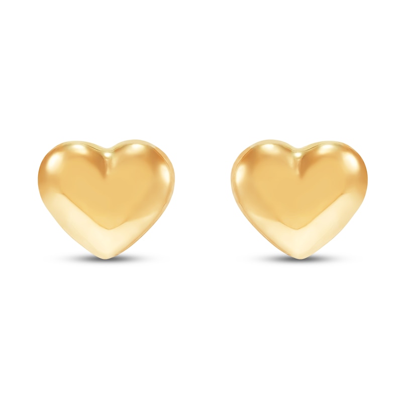 Children's Heart Earrings 14K Yellow Gold