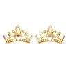 Thumbnail Image 0 of Children's Crown Stud Earrings 14K Yellow Gold