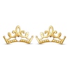 Thumbnail Image 1 of Children's Crown Stud Earrings 14K Yellow Gold
