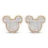 Thumbnail Image 1 of Children's Mickey Mouse Glitter Stud Earrings 14K Yellow Gold