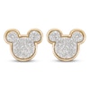 Thumbnail Image 0 of Children's Mickey Mouse Glitter Stud Earrings 14K Yellow Gold