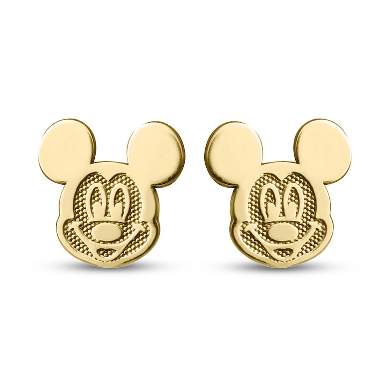 Children's Mickey Mouse Stud Earrings 14K Yellow Gold