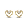 Thumbnail Image 2 of Children's Cubic Zirconia Heart Stud Earrings 14K Yellow Gold