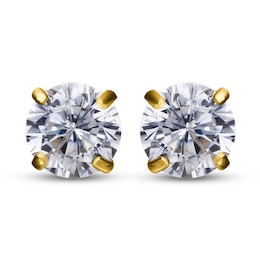 Children's Cubic Zirconia Stud Earrings 14K Yellow Gold