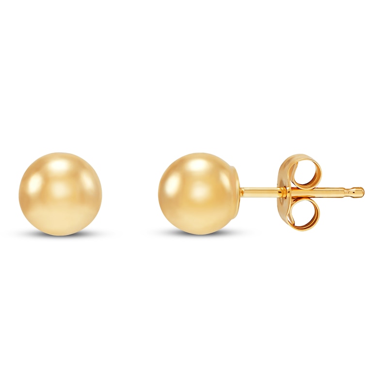 A & M 14K Solid Gold Classic Ball Stud Earrings (4 - 8mm), Women's, Size: 4 mm, Yellow
