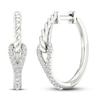 Thumbnail Image 0 of Love + Be Loved Diamond Hoop Earrings 1/5 ct tw 10K White Gold