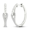 Thumbnail Image 1 of Love + Be Loved Diamond Hoop Earrings 1/5 ct tw 10K White Gold