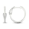 Thumbnail Image 1 of Love + Be Loved Diamond Hoop Earrings 1/5 ct tw 10K White Gold