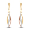 Thumbnail Image 2 of Marquise Drop Earrings 14K Tri-Tone Gold