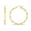Thumbnail Image 1 of Twist Hoop Earrings 14K Yellow Gold