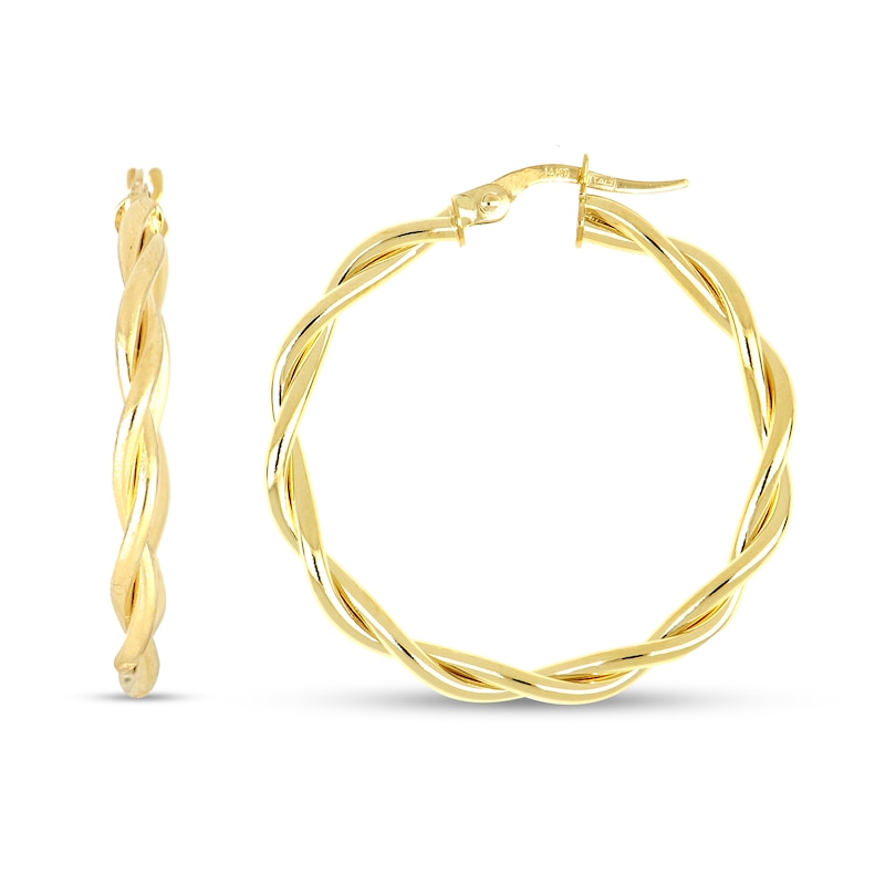 Twist Hoop Earrings 14K Yellow Gold | Kay