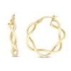 Thumbnail Image 1 of Open Tube Twist Hoop Earrings 10K Yellow Gold 30mm