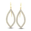 Thumbnail Image 1 of Glitter Drop Earrings 14K Yellow Gold