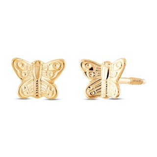 Tiny Blessings Girls' 14K Gold Wish Upon A Star Studs Screw Back Earrings - Baby, Little Kid, Big Kid - Gold - K Yellow Gold