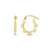 Thumbnail Image 1 of Polished Flower Hoop Earrings 14K Yellow Gold