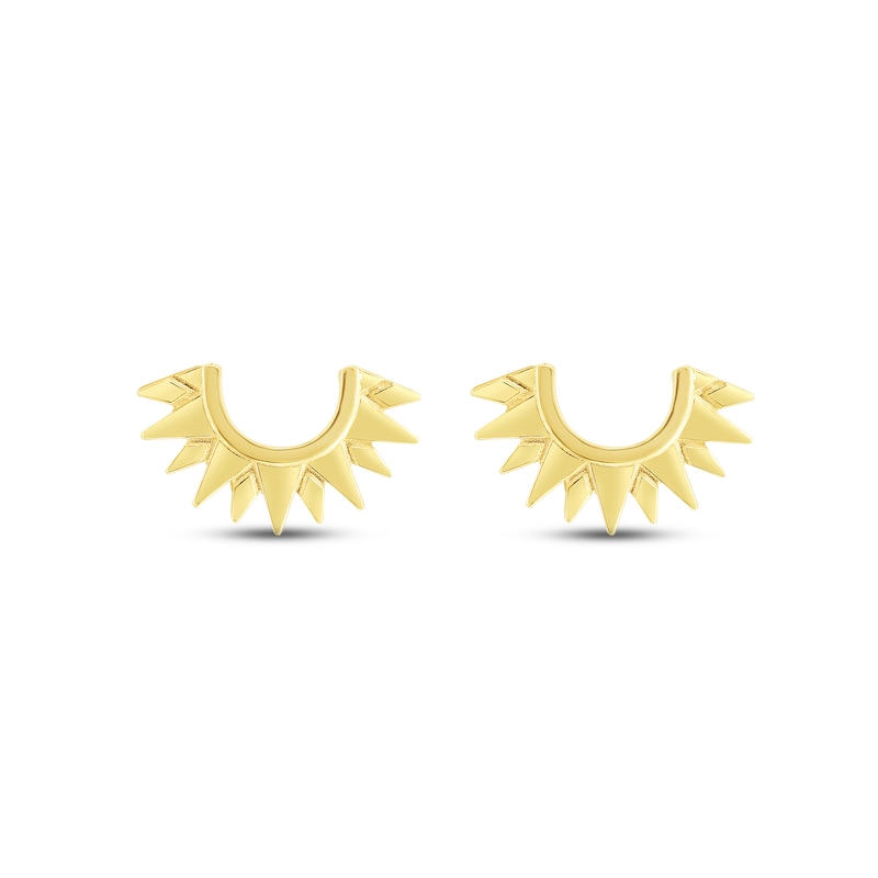 Main Image 2 of Polished Sunburst Earrings 14K Yellow Gold