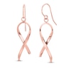 Thumbnail Image 1 of Pink Ribbon Dangle Earrings 14K Rose Gold
