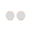 Multi-Diamond Stud Earrings 1-1/8 ct tw Round-cut 10K Rose Gold