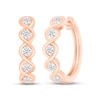 Diamond Twist Hoop Earrings 5/8 ct tw 10K Rose Gold