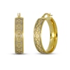 Thumbnail Image 1 of Pattern Hoop Earrings 14K Yellow Gold