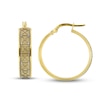 Thumbnail Image 3 of Pattern Hoop Earrings 14K Yellow Gold