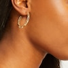 Thumbnail Image 2 of Paperclip Hoop Earrings 10K Yellow Gold 25mm