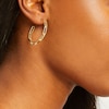 Thumbnail Image 3 of Paperclip Hoop Earrings 10K Yellow Gold 25mm