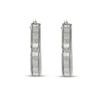 Thumbnail Image 2 of Glitter Hoop Earrings 14K White Gold 20mm