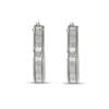 Thumbnail Image 1 of Glitter Hoop Earrings 14K White Gold 20mm