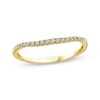 Thumbnail Image 0 of Diamond Curved Wedding Band 1/6 ct tw 14K Yellow Gold