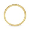 Diamond Curved Wedding Band 1/6 ct tw 14K Yellow Gold