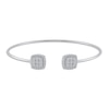 Thumbnail Image 1 of Diamond Cushion Flex Cuff Bangle Bracelet 1/2 ct tw 10K White Gold
