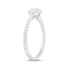 Multi-Diamond Center Oval Frame Promise Ring 1/20 ct tw Sterling Silver