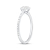 Thumbnail Image 2 of Multi-Diamond Oval Halo Promise Ring 1/20 ct tw Sterling Silver