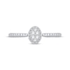 Thumbnail Image 2 of Multi-Diamond Center Oval Frame Promise Ring 1/20 ct tw Sterling Silver