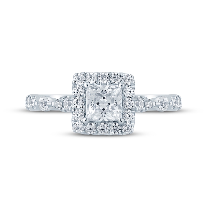 Monique Lhuillier Bliss Princess-Cut Diamond Engagement Ring 1 ct tw 18K White Gold
