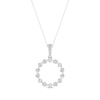 Lab-Created Diamonds by KAY Circle Necklace 1/2 ct tw 14K White Gold 18”