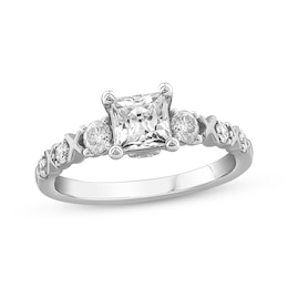 Princess-Cut Diamond Engagement Ring 1-1/3 ct tw 14K White Gold