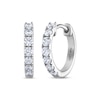 Thumbnail Image 1 of THE LEO Diamond Hoop Earrings 1/2 ct tw 14K White Gold