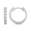 Thumbnail Image 2 of THE LEO Diamond Hoop Earrings 1/2 ct tw 14K White Gold