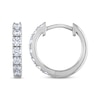 Thumbnail Image 3 of THE LEO Diamond Hoop Earrings 1/2 ct tw 14K White Gold