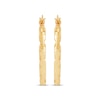 Thumbnail Image 2 of Heart-Shaped Nugget Hoop Earrings 10K Yellow Gold