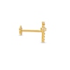 Thumbnail Image 3 of Cubic Zirconia Cross Helix Stud 14K Yellow Gold - 18G 8MM