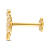 Thumbnail Image 2 of Cubic Zirconia Leaf Helix Stud 14K Yellow Gold - 18G 8MM