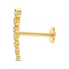 Thumbnail Image 2 of Cubic Zirconia Curved Crawler Helix Stud 14K Yellow Gold - 18G 8MM