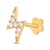 Thumbnail Image 1 of Cubic Zirconia Lightning Bolt Helix Stud 14K Yellow Gold - 18G 8MM