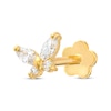 Thumbnail Image 1 of Marquise & Round-Cut Cubic Zirconia Butterfly Helix Stud 14K Yellow Gold - 18G 8MM